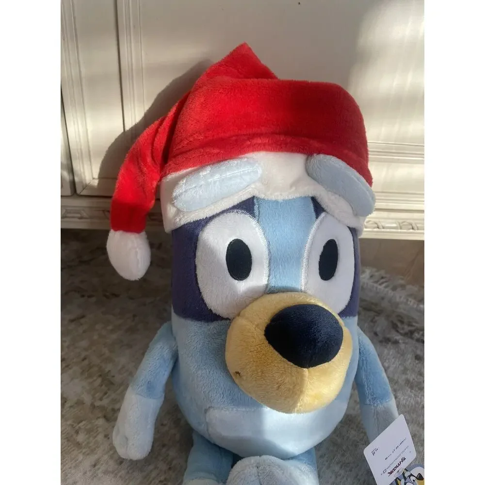 Christmas Bluey Plush Santa Hat NWT 20” Disney‎
